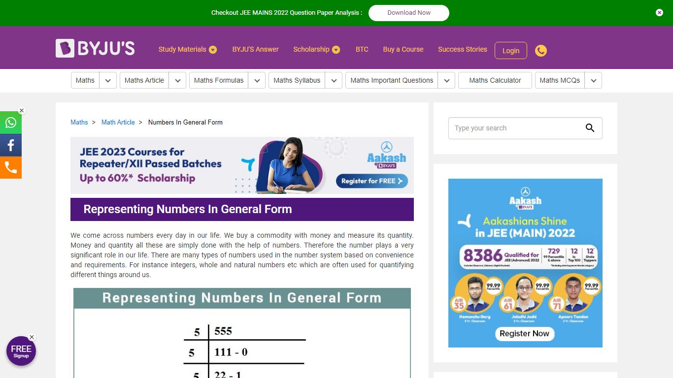 Numbers in General Form | Playing with numbers - BYJUS