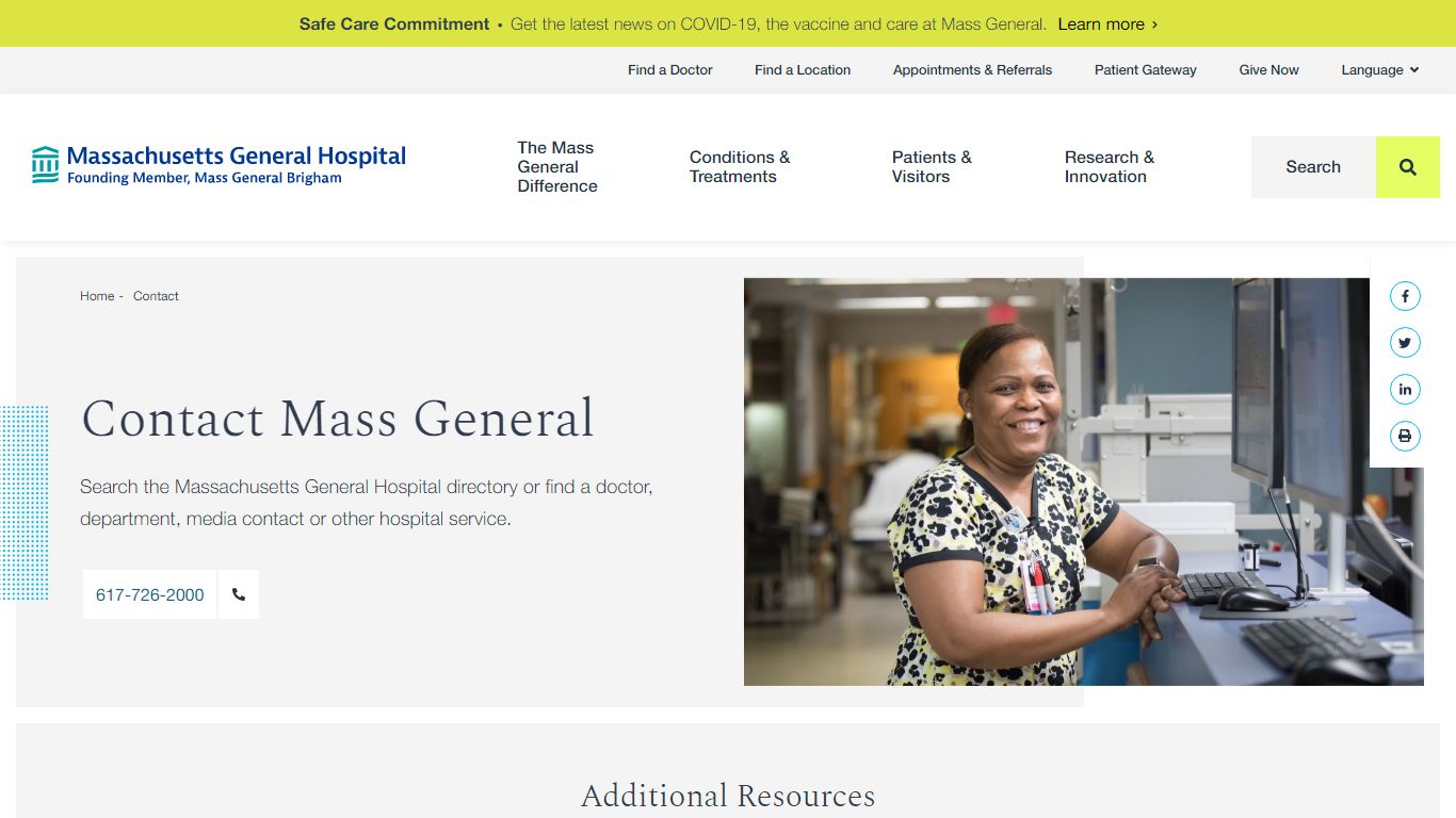 Contact Us - Massachusetts General Hospital